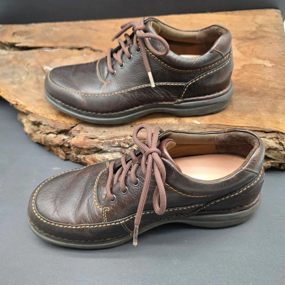 Smart Casual Rockport Walking Shoe Sz 7.5 Mens Brown Leather DMX Oxford Work